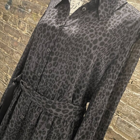 Kirna Zabete for Target Black & Gray Patterned Sheer Dress Size XL (BNWOT) - Picture 6 of 11